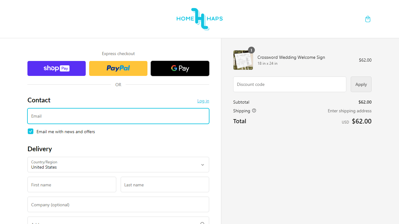How to apply HomeHaps coupon code